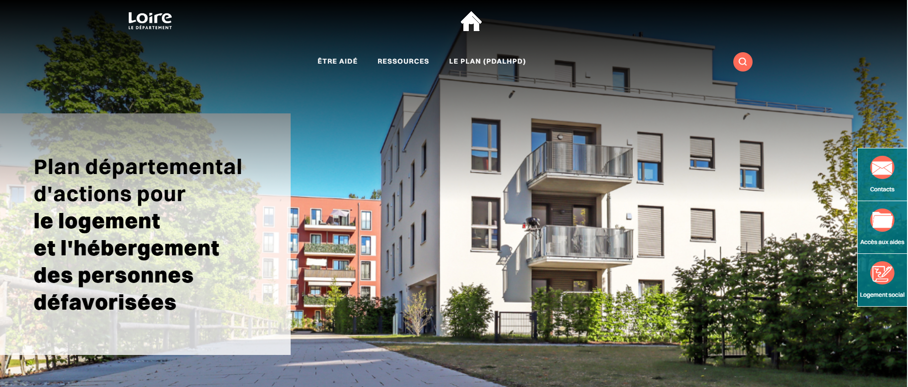 Plan logement Loire : le nouveau site du PDALHPD pdalhpd site